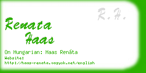 renata haas business card