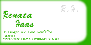 renata haas business card